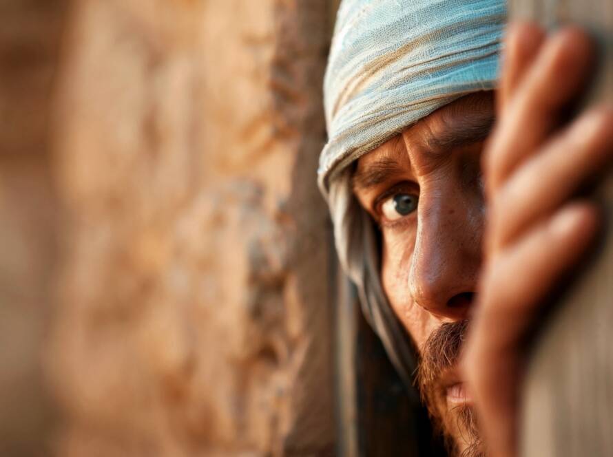 Un espía mira por El muro de Jericó