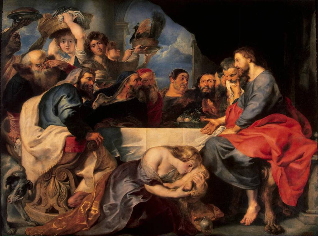 Jesus en la casa de Simon el Fariseo.